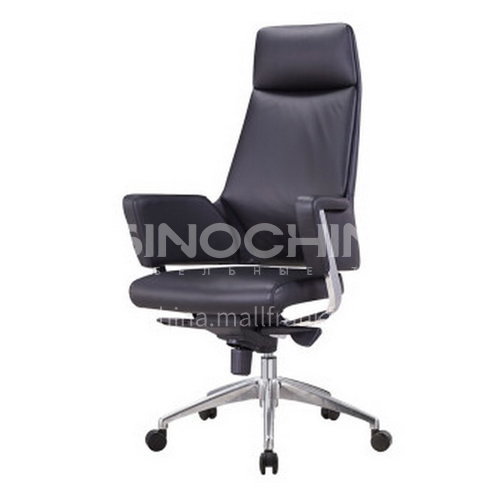 CX-AM 1801A, B, C- office chair, high-quality nappa leather, environmental plywood, medium-soft high-density sponge, electroplated gas rod, electroplated square feet